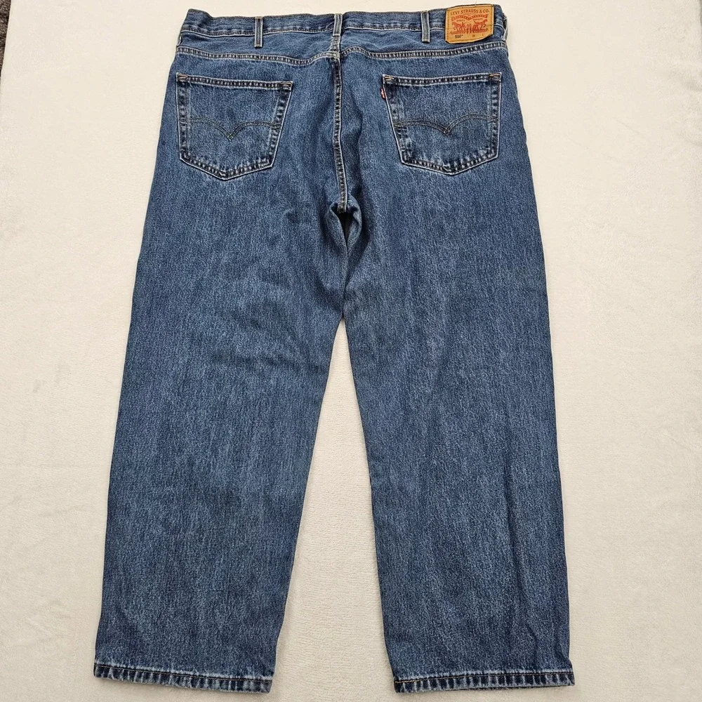 Levi's 550 Relaxed Fit Jeans Mens 44x29 (46x30) Blue Denim Cotton Classic Baggy